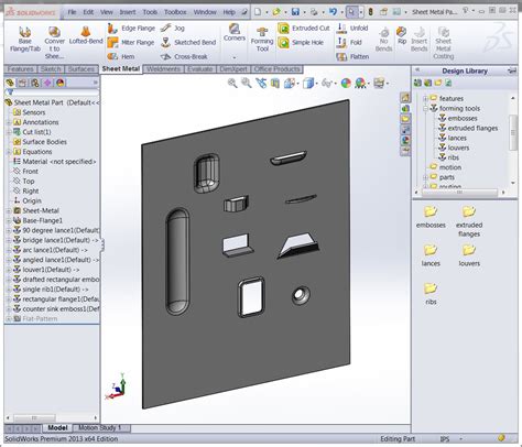 solidworks louver sheet metal|solidworks forming tool library download.